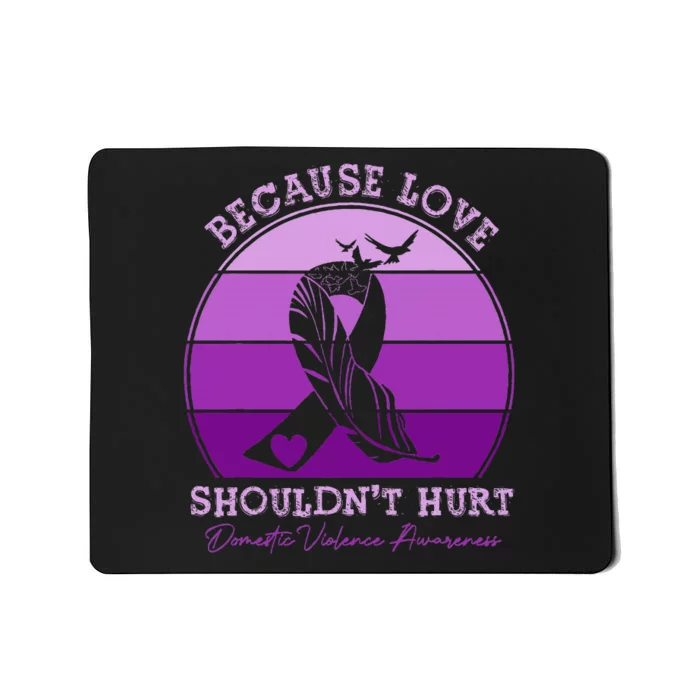 End Domestic Violence Stand with Purple Ribbon Mousepad