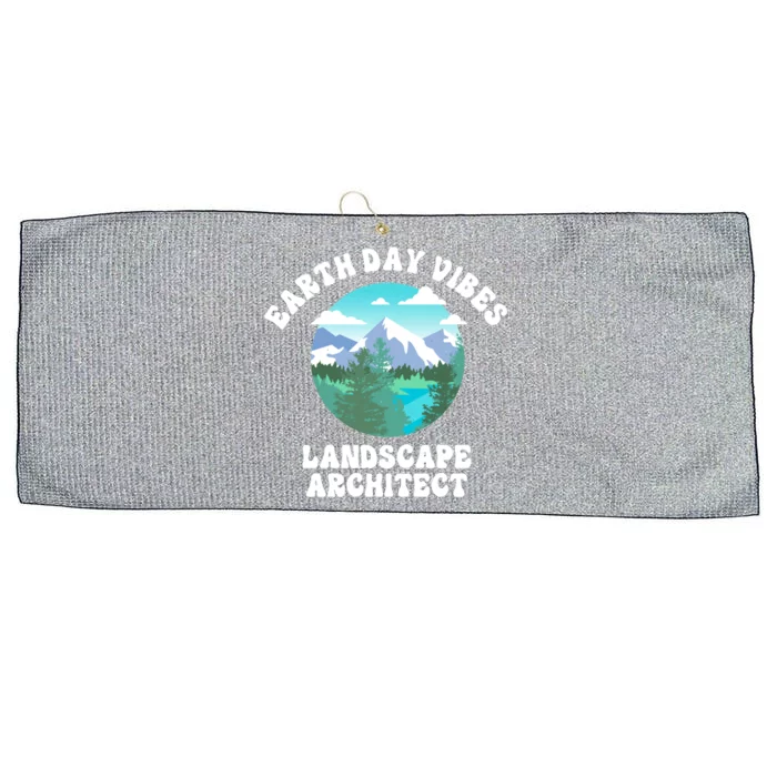 Earth Day Vibes Landscape Architect Gift Large Microfiber Waffle Golf Towel