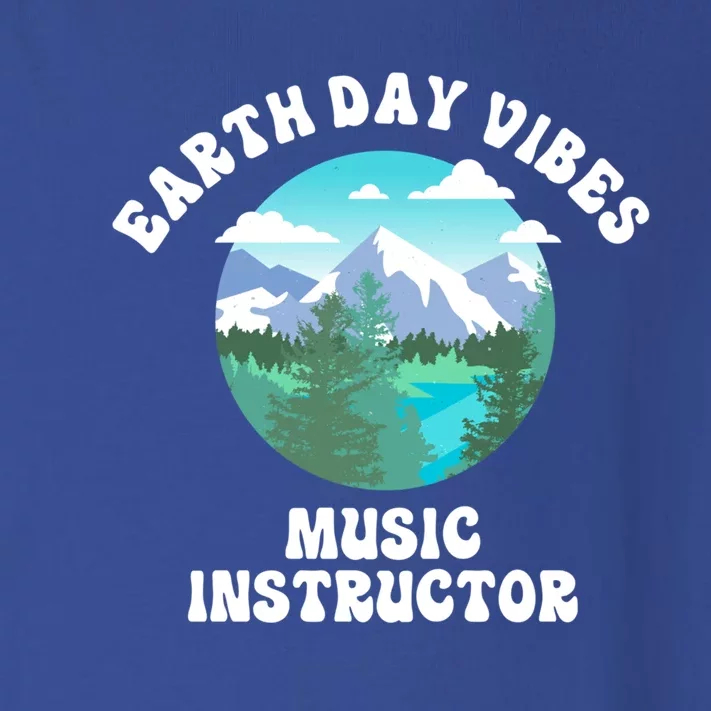 Earth Day Vibes Music Instructor Gift Toddler Long Sleeve Shirt