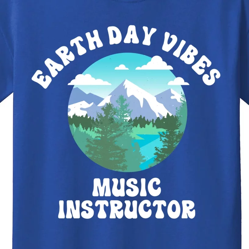 Earth Day Vibes Music Instructor Gift Kids T-Shirt