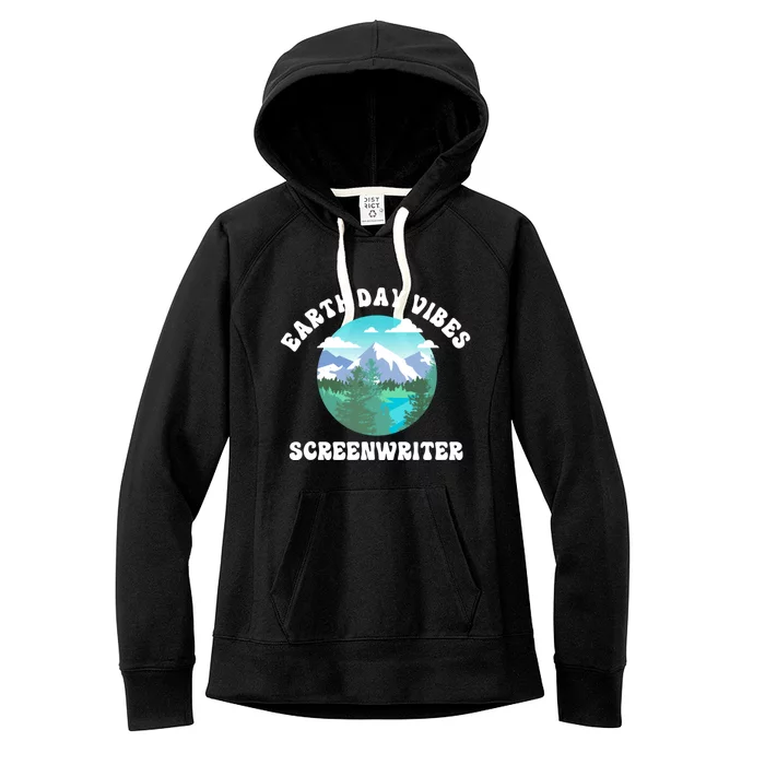 Earth Day Vibes Screenwriter Gift Women's Fleece Hoodie