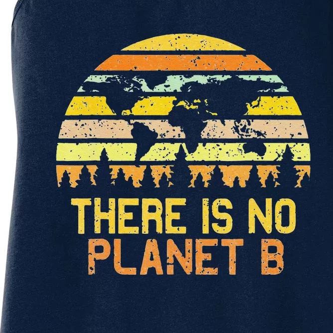 Earth Day Vintage There Is No Planet B Women's Racerback Tank