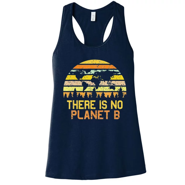 Earth Day Vintage There Is No Planet B Women's Racerback Tank