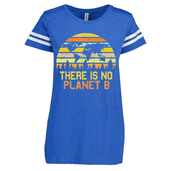 Earth Day Vintage There Is No Planet B Enza Ladies Jersey Football T-Shirt