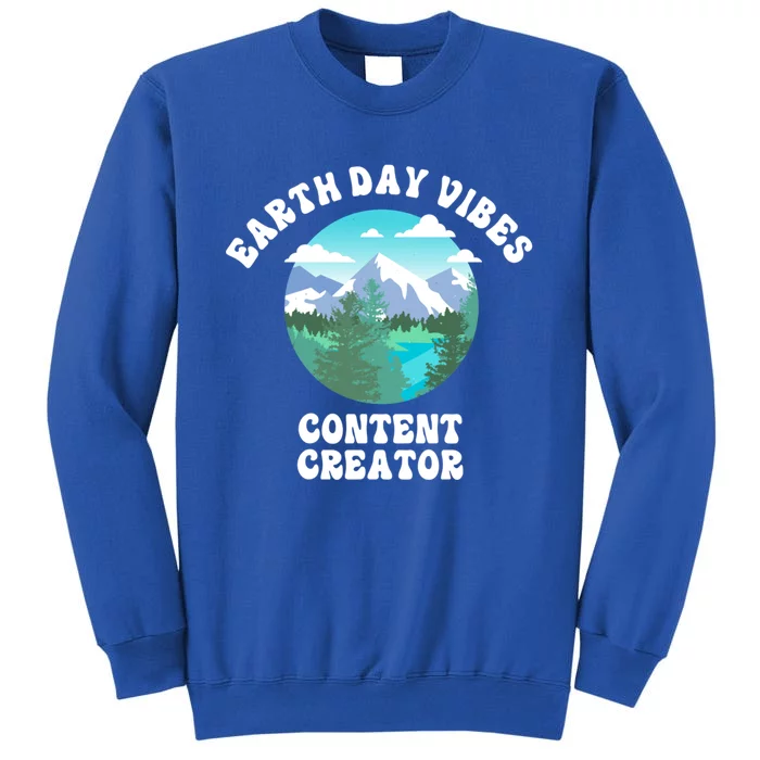 Earth Day Vibes Content Creator Gift Sweatshirt