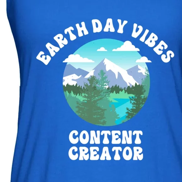 Earth Day Vibes Content Creator Gift Ladies Essential Flowy Tank