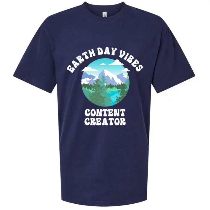 Earth Day Vibes Content Creator Gift Sueded Cloud Jersey T-Shirt