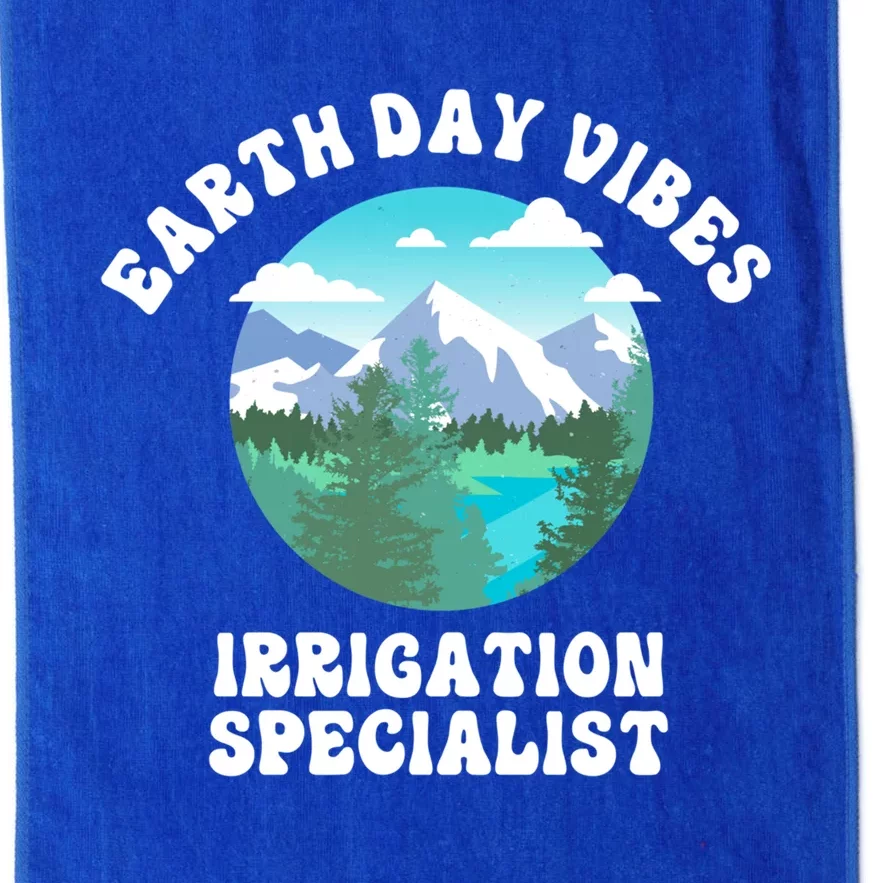 Earth Day Vibes Irrigation Specialist Gift Platinum Collection Golf Towel