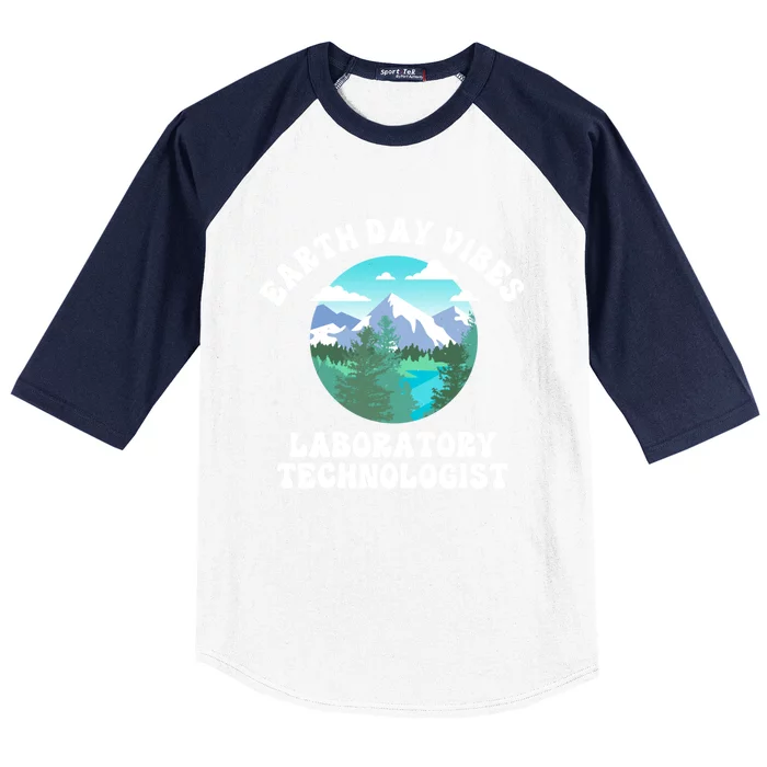 Earth Day Vibes Laboratory Technologist Cute Gift Baseball Sleeve Shirt