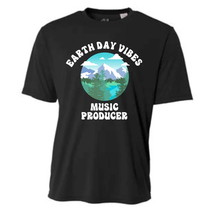 Earth Day Vibes Music Producer Meaningful Gift Cooling Performance Crew T-Shirt