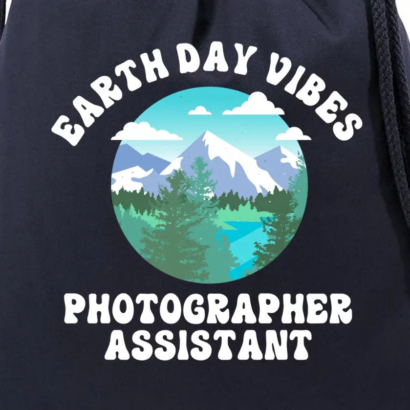 Earth Day Vibes Photographer Assistant Gift Drawstring Bag