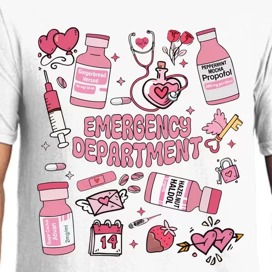 Emergency Department Valentine Er Nurse Pajama Set