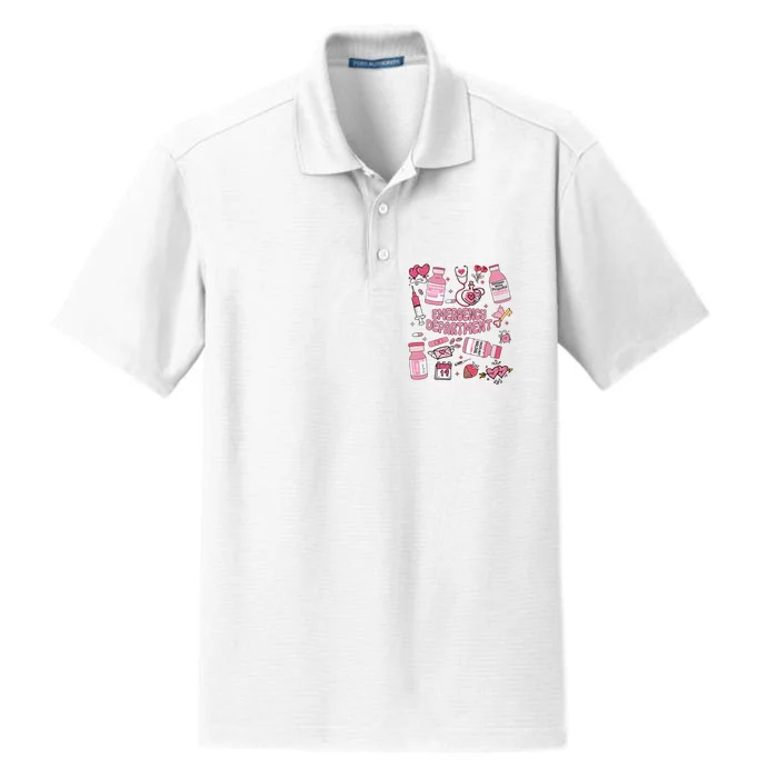 Emergency Department Valentine Er Nurse Dry Zone Grid Performance Polo