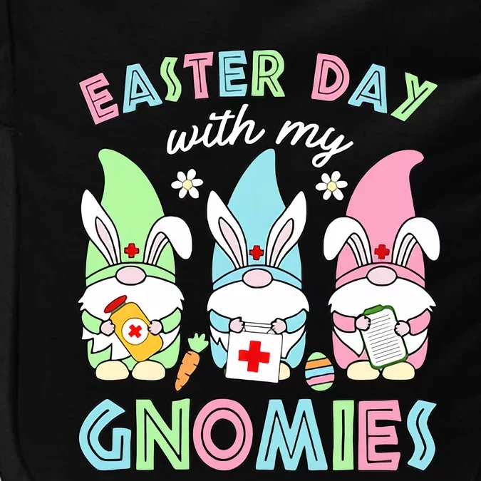 Easter Day With My Gnomes Bunny Medical Nurse Hospital Bunny Rabbit Impact Tech Backpack