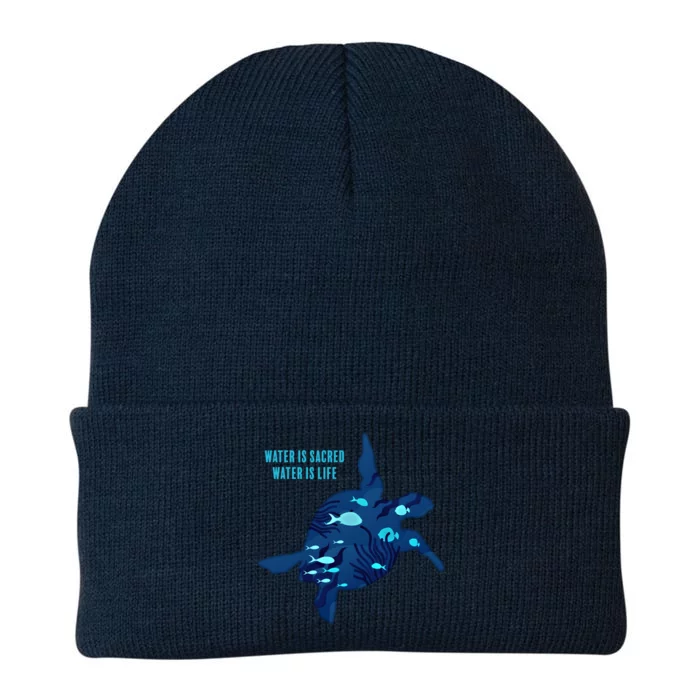 Earth Day Water Is Sacred Water Is Life Save Planet Earth Gift Knit Cap Winter Beanie