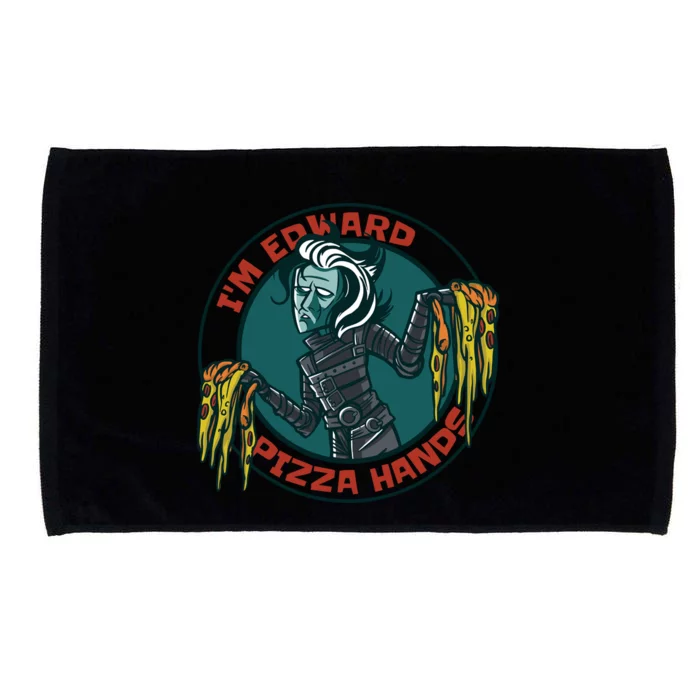 Edward Pizza Hands Parody Microfiber Hand Towel