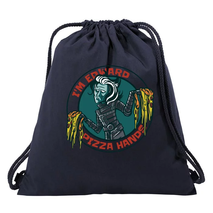 Edward Pizza Hands Parody Drawstring Bag