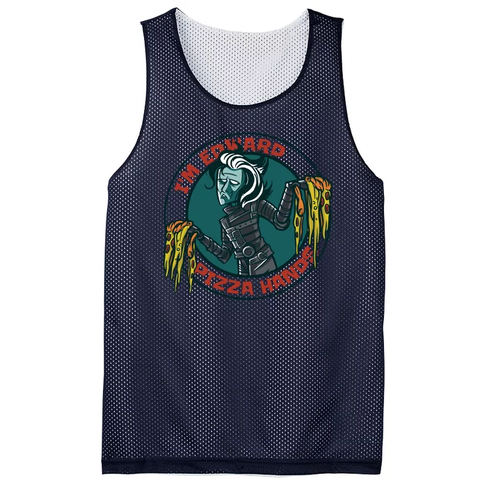 Edward Pizza Hands Parody Mesh Reversible Basketball Jersey Tank