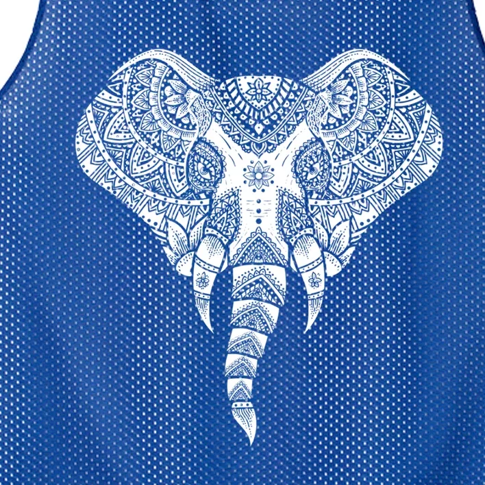 Elephant Dala Yoga Ornate Elephant Safary Animal Gift Mesh Reversible Basketball Jersey Tank