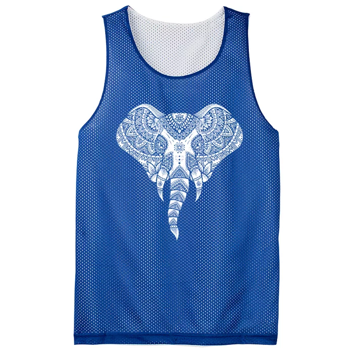 Elephant Dala Yoga Ornate Elephant Safary Animal Gift Mesh Reversible Basketball Jersey Tank