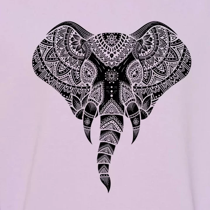 Elephant Dala Yoga Ornate Elephant Safary Animal Gift Garment-Dyed Sweatshirt