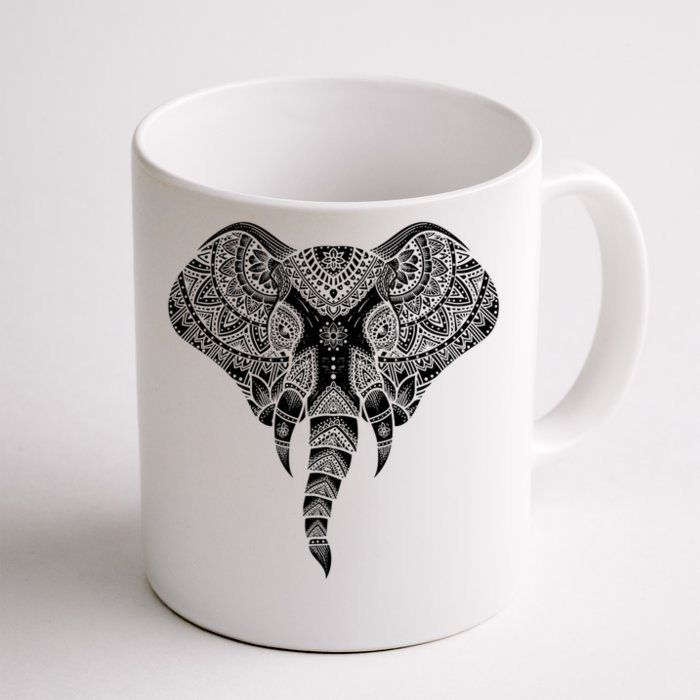 Elephant Dala Yoga Ornate Elephant Safary Animal Gift Front & Back Coffee Mug