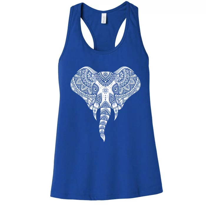 Elephant Dala Yoga Ornate Elephant Safary Animal Great Gift Women's Racerback Tank