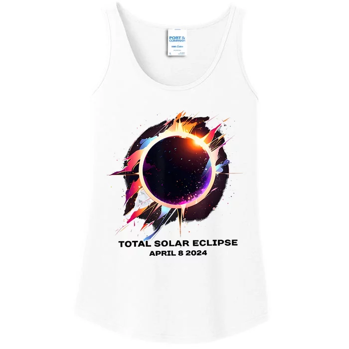 Eclipse Event 2024 Total Solar Eclipse Ladies Essential Tank