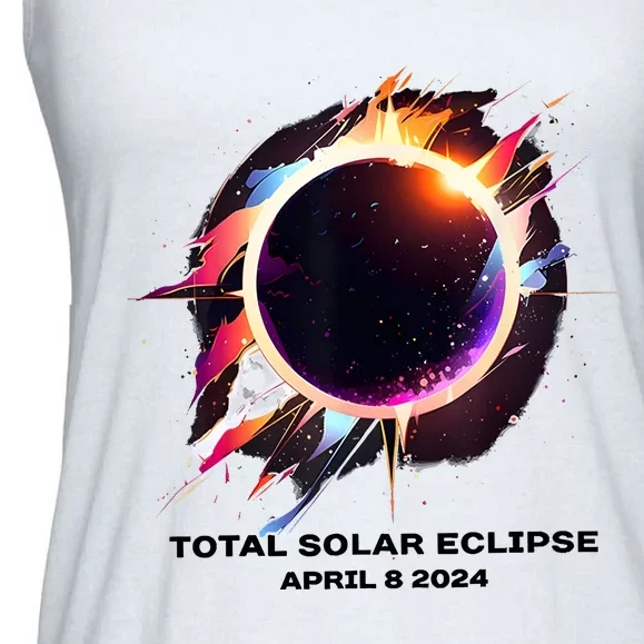 Eclipse Event 2024 Total Solar Eclipse Ladies Essential Flowy Tank