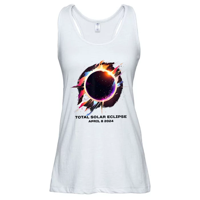 Eclipse Event 2024 Total Solar Eclipse Ladies Essential Flowy Tank