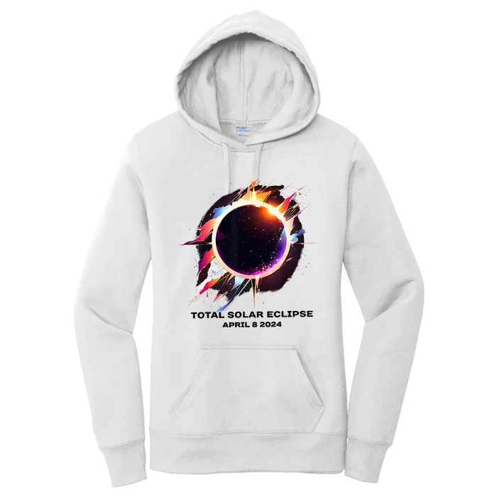 Eclipse Event 2024 Total Solar Eclipse Women's Pullover Hoodie