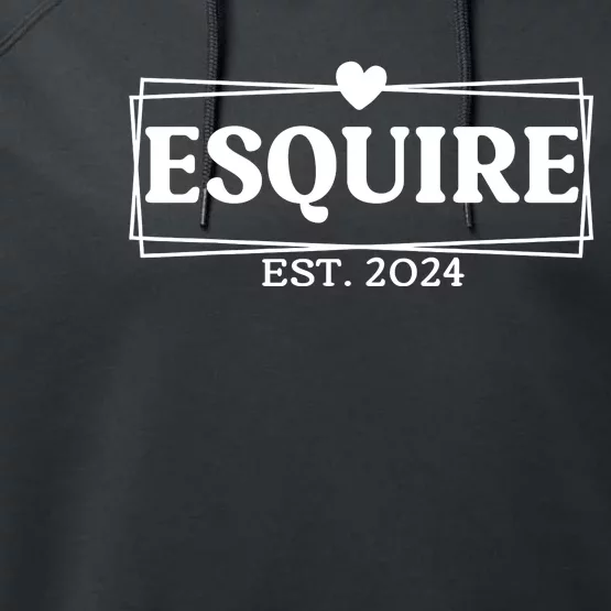 Esquire Est. 2024 Attorney Lawyer Law School Graduation Performance Fleece Hoodie