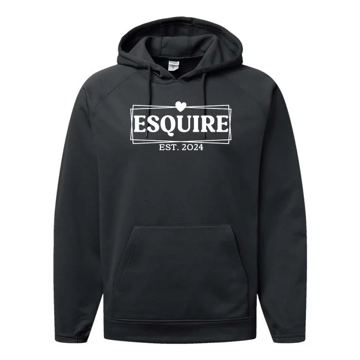 Esquire Est. 2024 Attorney Lawyer Law School Graduation Performance Fleece Hoodie