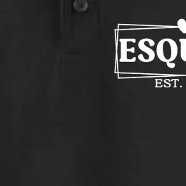 Esquire Est. 2024 Attorney Lawyer Law School Graduation Dry Zone Grid Performance Polo