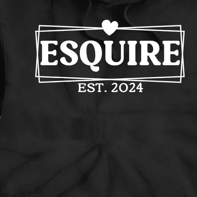 Esquire Est. 2024 Attorney Lawyer Law School Graduation Tie Dye Hoodie