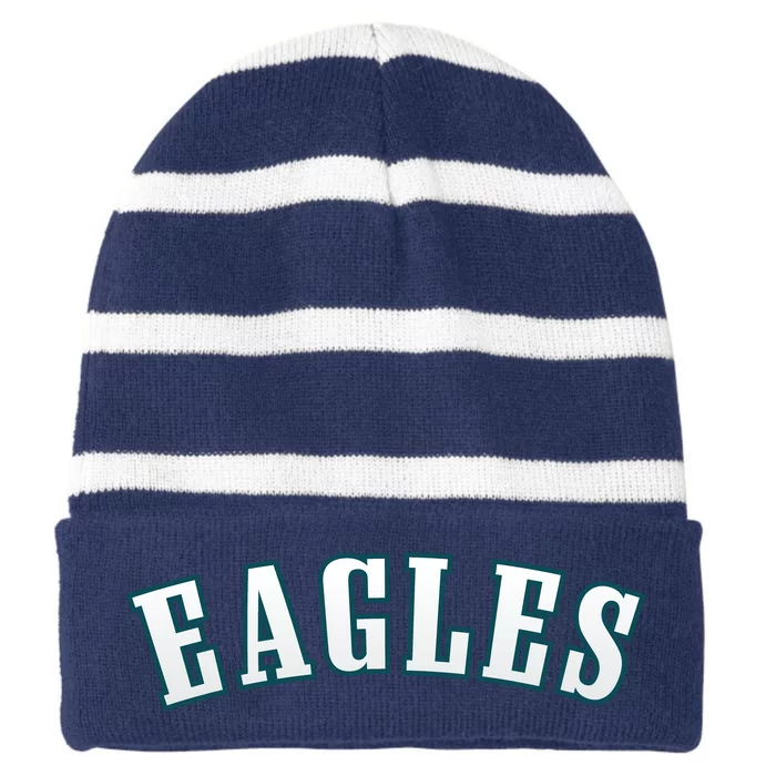 Eagles Striped Beanie with Solid Band