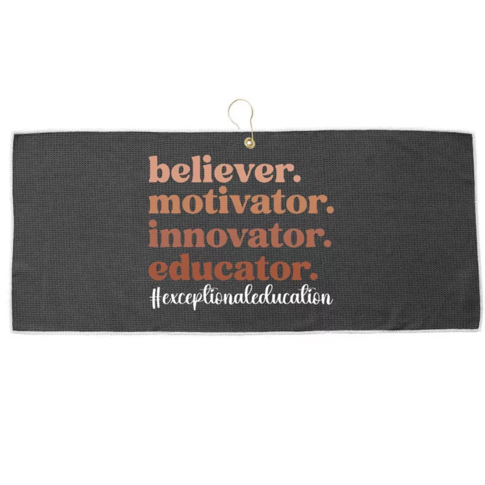 Exceptional Educator Appreciation Exceptional Education Large Microfiber Waffle Golf Towel