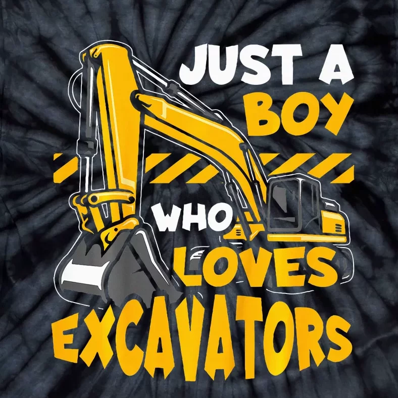 Excavator Enthusiast A Passion for Construction Vehicles Tie-Dye T-Shirt