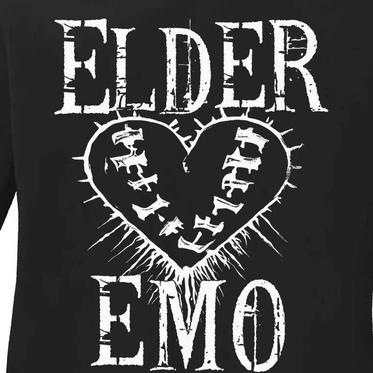 Elder Emo Alternative Scene Old Emo Kids Valentine Heart Ladies Long Sleeve Shirt