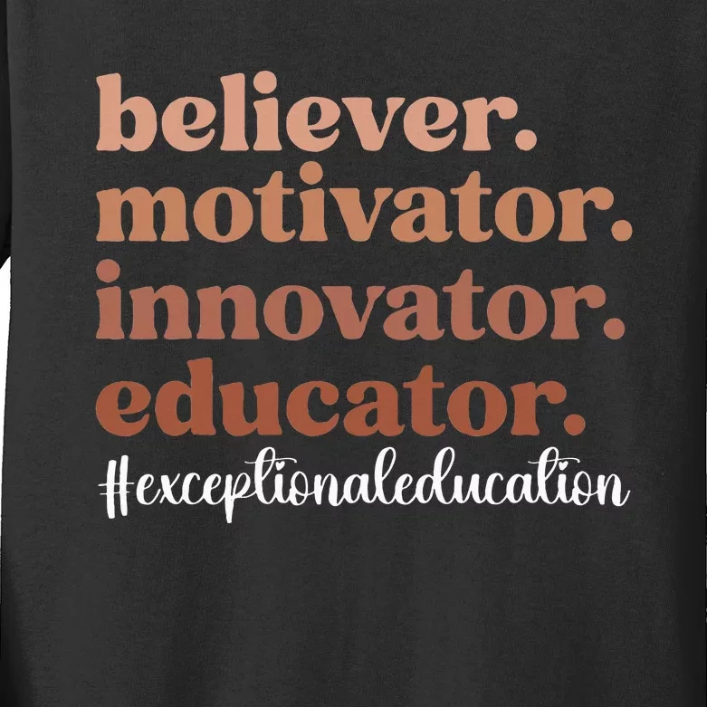 Exceptional Educator Appreciation Exceptional Education Kids Long Sleeve Shirt