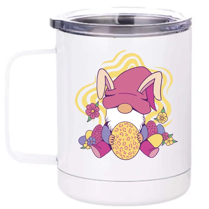 Easter Egg Bunny Gnome Front & Back 12oz Stainless Steel Tumbler Cup