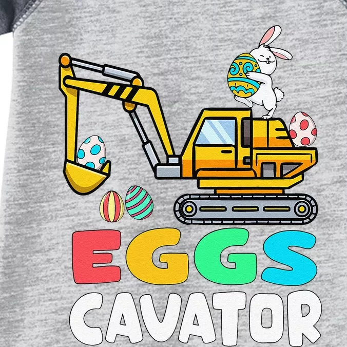 EggsCavator Easter Bunny Excavator Easter Infant Baby Jersey Bodysuit