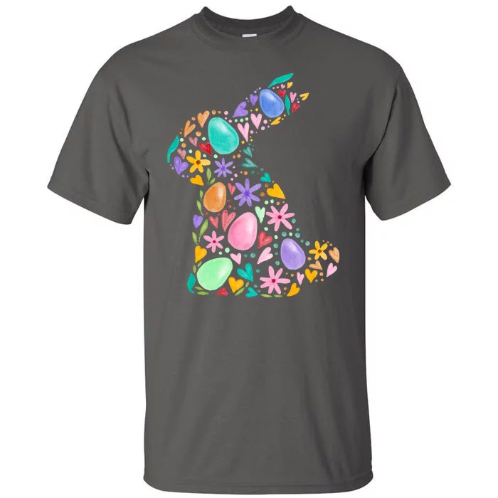 Easter Egg Bunny Floral Holiday Tall T-Shirt