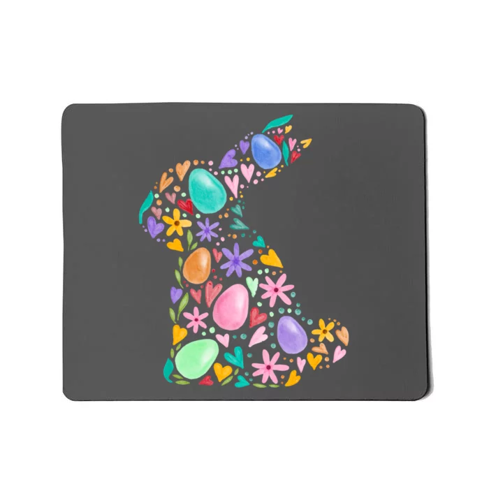 Easter Egg Bunny Floral Holiday Mousepad