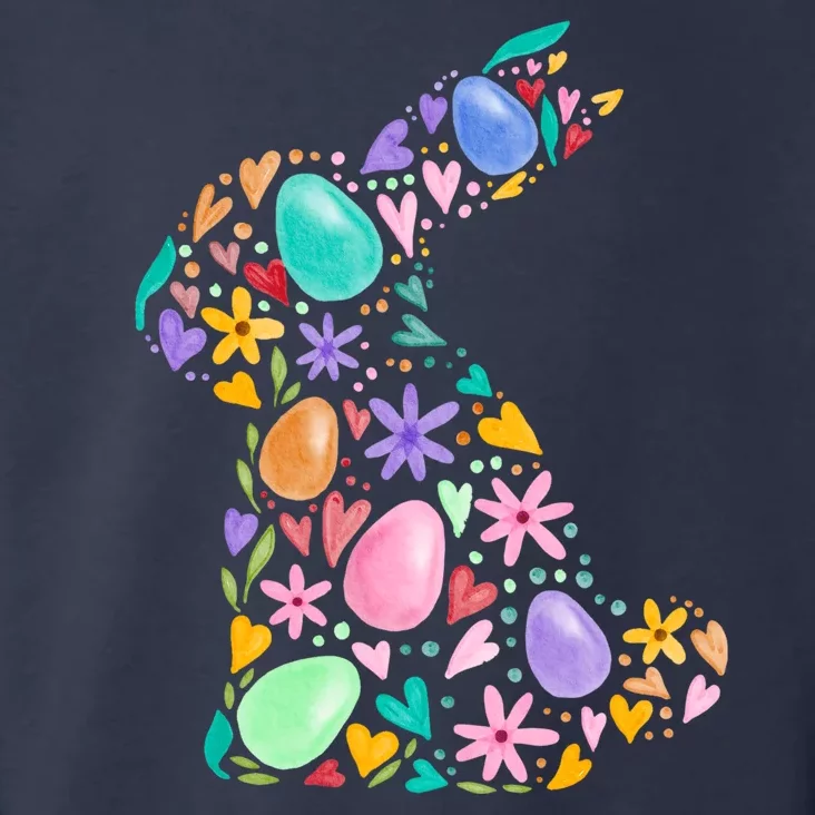 Easter Egg Bunny Floral Holiday Toddler Hoodie