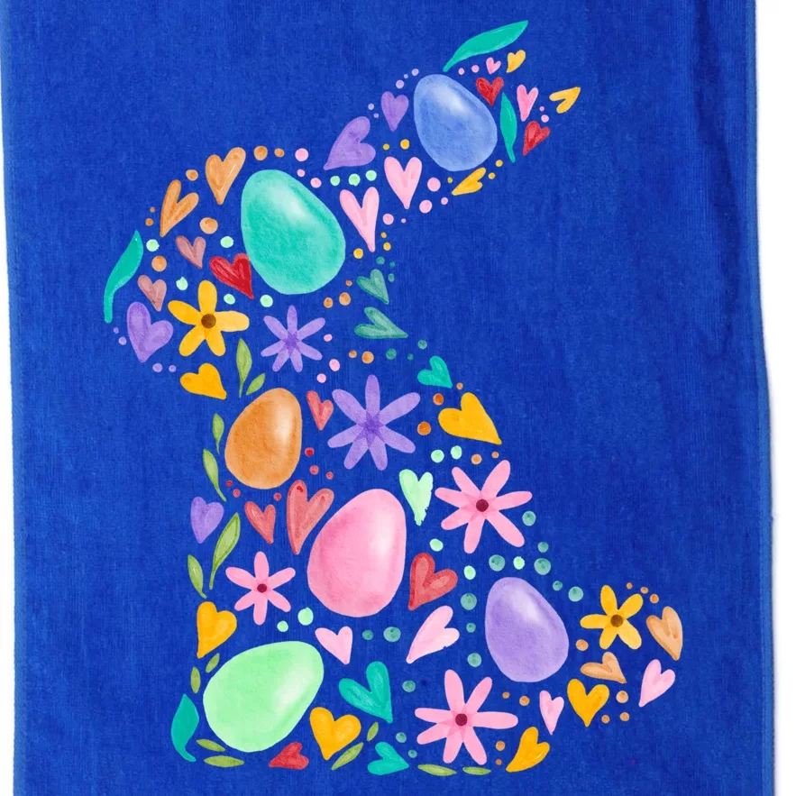 Easter Egg Bunny Floral Holiday Platinum Collection Golf Towel