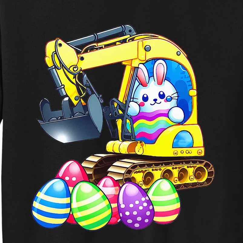 Eggs-Cavator Easter Bunny Rabbit Excavator Sweatshirt