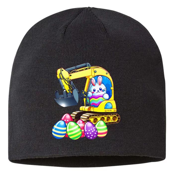 Eggs-Cavator Easter Bunny Rabbit Excavator 8 1/2in Sustainable Knit Beanie