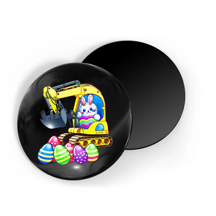 Eggs-Cavator Easter Bunny Rabbit Excavator Magnet