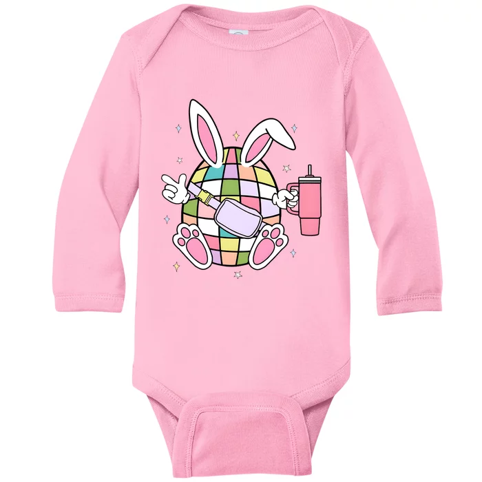 Easter Eggs Boojee Belt Bag Easter Day Baby Long Sleeve Bodysuit